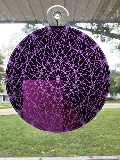 18-Point Purple Crystal Grid