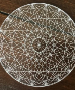 sacred geometry clear charger