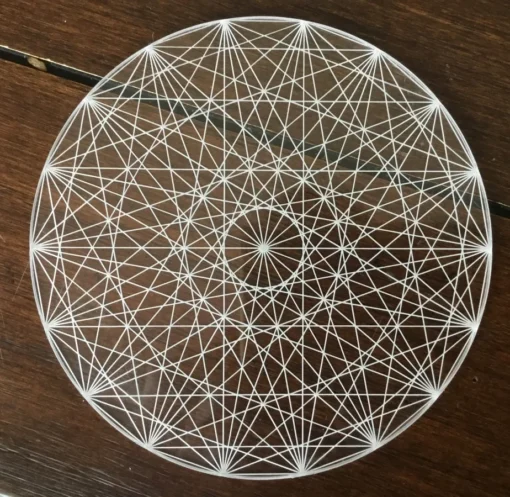sacred geometry clear charger