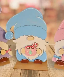 wooden gnome hot coco stand