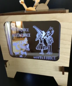 Close-up of interchangeable acrylic insert
